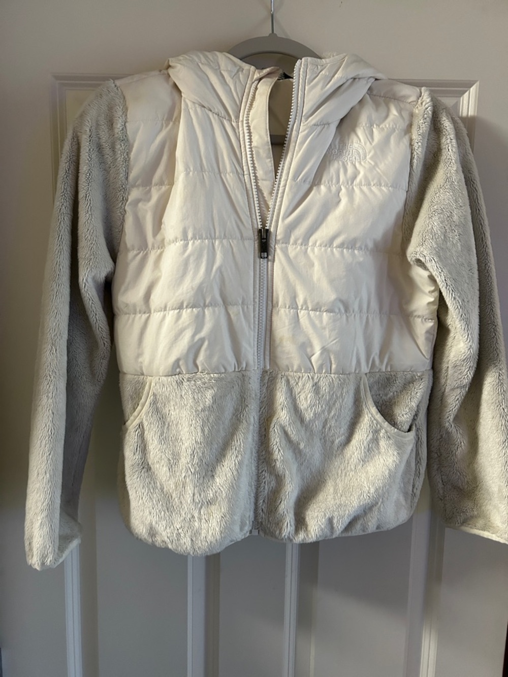 *closet clean out* The North Face Cream-White Quilted Hooded Jacket